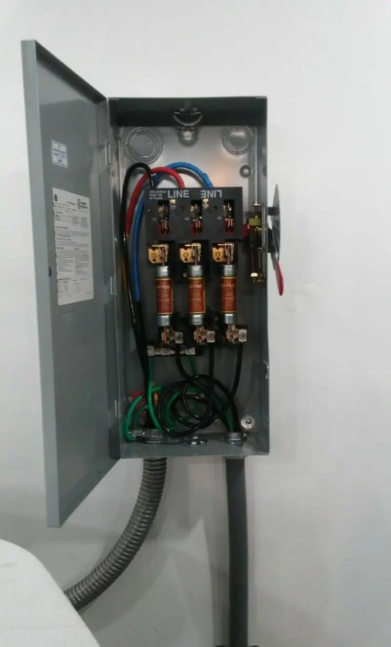 Three-phase disconnect switch installed for Electrical Wiring & Rewiring in Salisbury